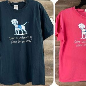 Graphic Tshirts (2) Short Sleeve Scoop Neck SouthEastern Guide Dogs XL Unisex